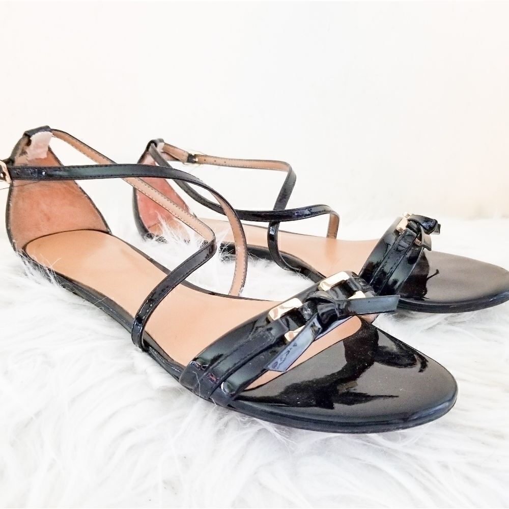 Talbots leather upper ballet style patent leather